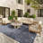 Foundry Select Versatile Diamond Navy Blue Indoor/Outdoor Area Rug-640770710