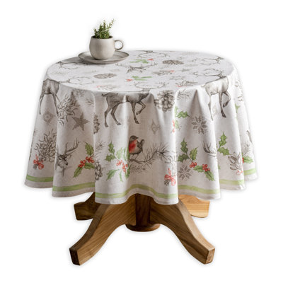 Maison d'Hermine Christmas Dew 100% Cotton Tablecloth - 63" Round