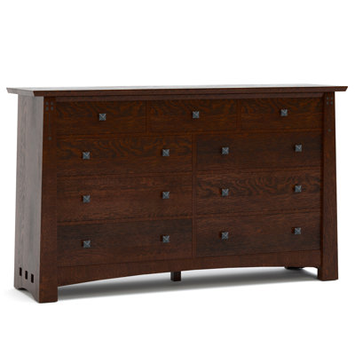 Commode 9 tiroirs en bois massif l 72,5 po Highlands