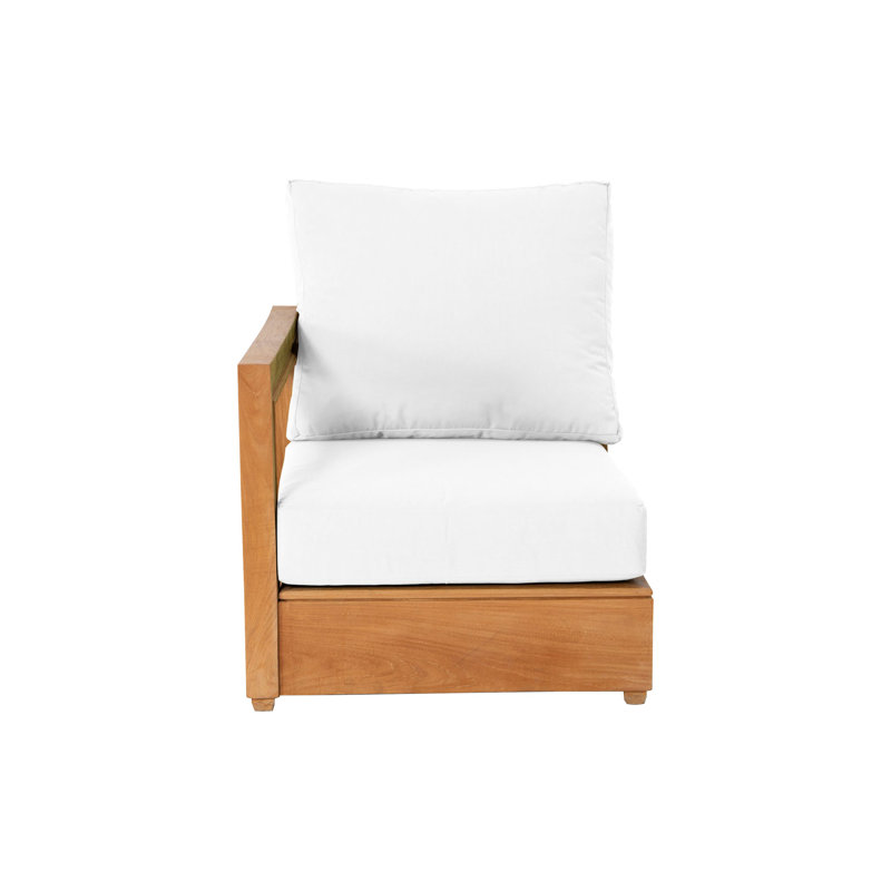 Chatsworth Outdoor Teak One Arm Lounge Chair, White