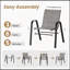 Ensemble de 6 chaises de salle à manger d'extérieur empilables avec tissu Textilene pour une utilisation toutes saisons et un rangement facile-1478578641-1478578642
