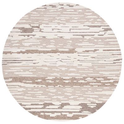 Tapis en laine / coton touffeté à la main Fifth Avenue en brun / beige
