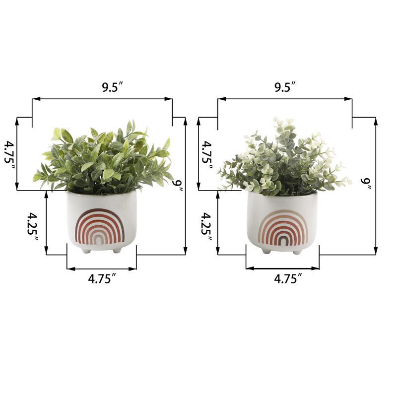 5.75'' Faux Eucalyptus Plant in Ceramic Pot