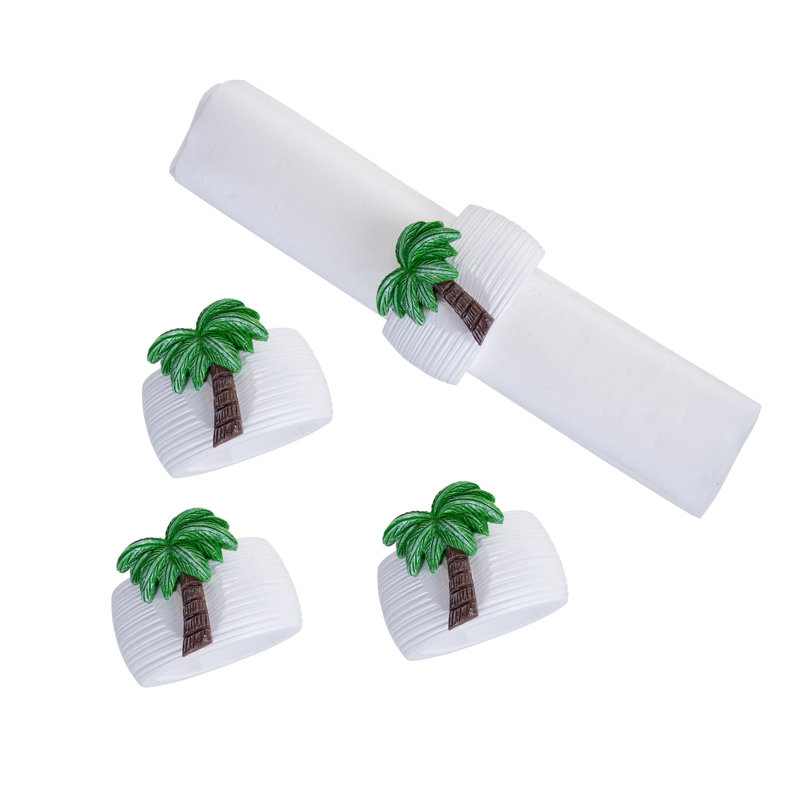 Palm Tree Napkin Ring S/4
