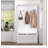 Entryway Bench with Standing Coat Rack, Hall Tree with Shoe Storage Bench, Entryway Organizer with 5 Hooks,