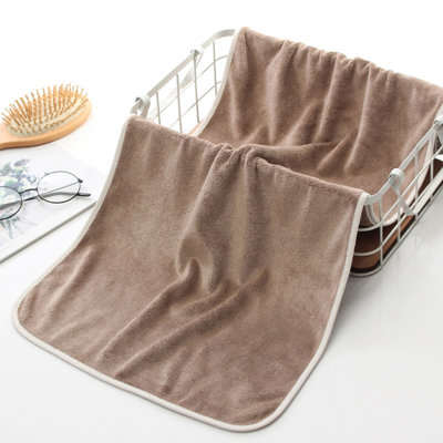 Soft Highly Absorbent Polyester Bath Towel, Lint Free Quick Drying Towel For Bath Spa And Home, 28.7x13.4in Brown