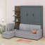 Lit escamotable mural avec canapé et tablettes Murphy-94568420
