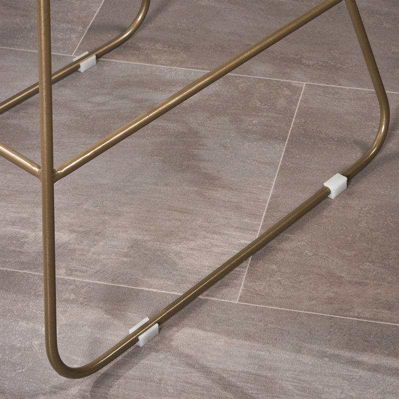 NIEZ COUNTER STOOL, Beige, Light Brass