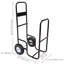 Chariot à bûches d'extérieur Bonpas avec roues pneumatiques - capacité de 250 lb