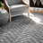 Ragnar Transitional Striped Performance Dark Gray/White Rug-953269878