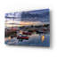 Art mural en verre Breakwater Bay «Dawn In The Harbor» par Rick Berk-567995394