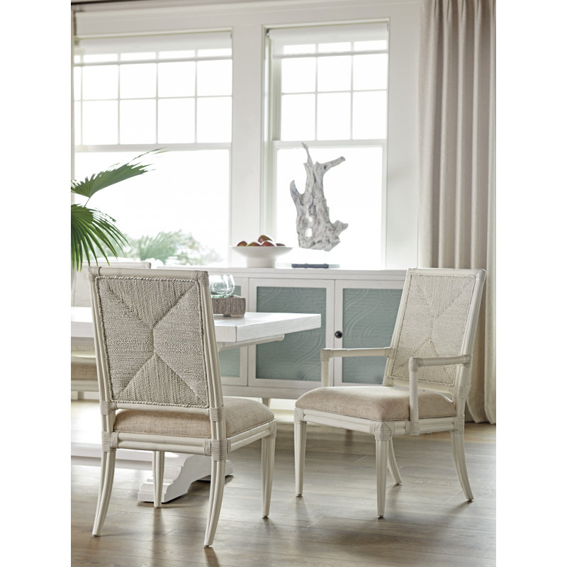 Ocean Breeze Regatta Side Chair, White/Blue