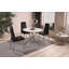 Avinsh Glass Top Metal Base Dining Table