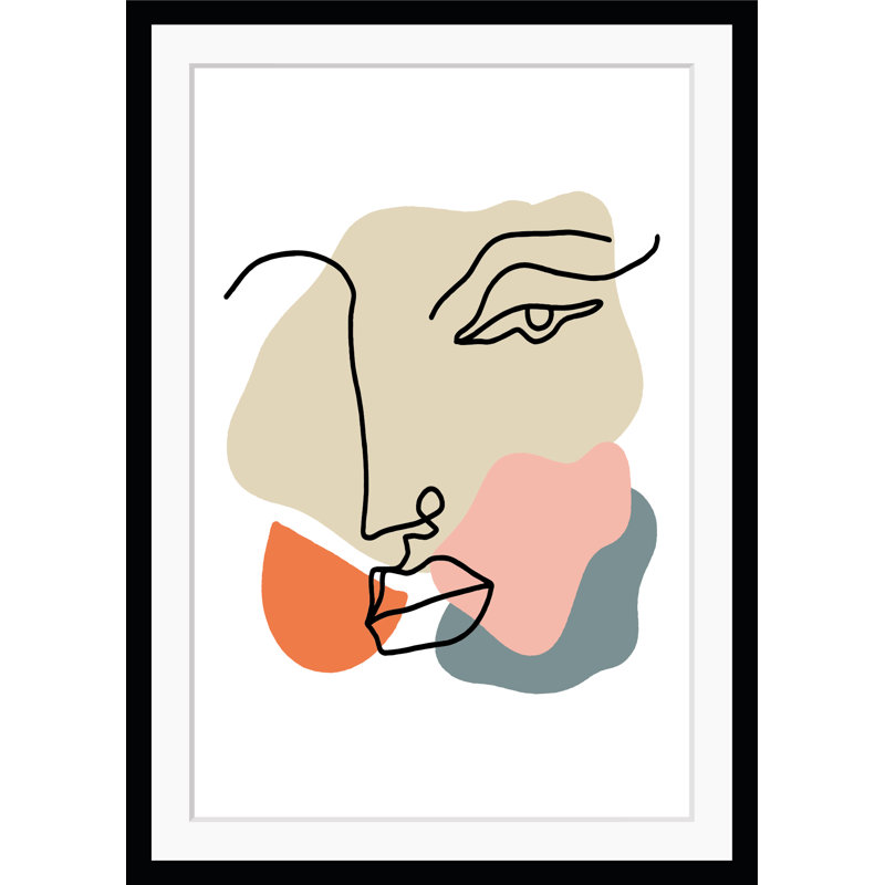 Face - Single Picture Frame Print, 50 cm H x 60 cm W