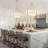 5 Light 21.3'' Dimmable Industrial Drum Chandelier With Fabric Shade, Etl Listed-1548600288