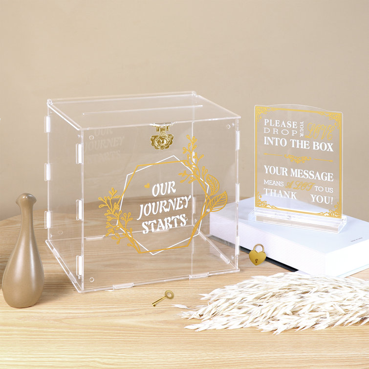 DIY Wedding Card Box with Lock Rustic Wood Card Box Gift Card Holder C –  Lasercutwraps Shop