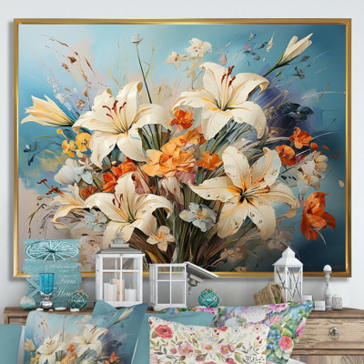 " Blue And White Lilies Country Charm "