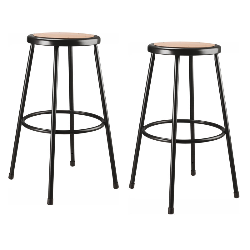 Tabouret d'atelier robuste, Noir, 30"