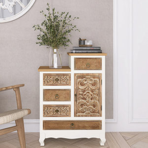 Alyta Farmhouse Accent Cabinet Small Cabinet Accent Chest With Drawers