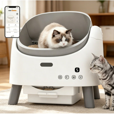 Plastic Self-Cleaning Litter Box