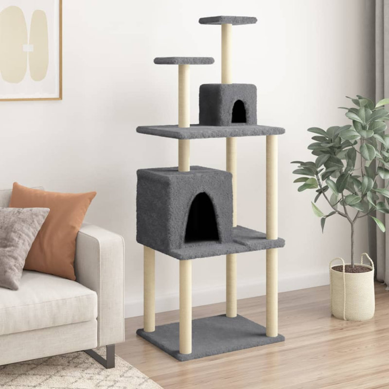 Memphis 167cm H Cat Tree, Dark Grey