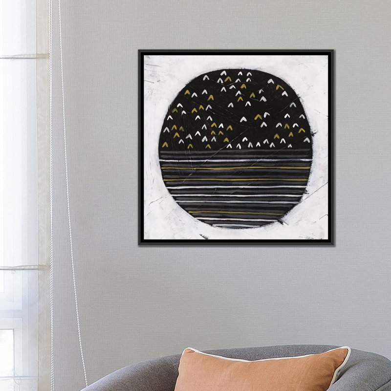 « algorithm vi », reproduction d’art sur toile, H 26 po x l 26 po x P 1,5 po, Toile avec cadre noir, Pas de tapis