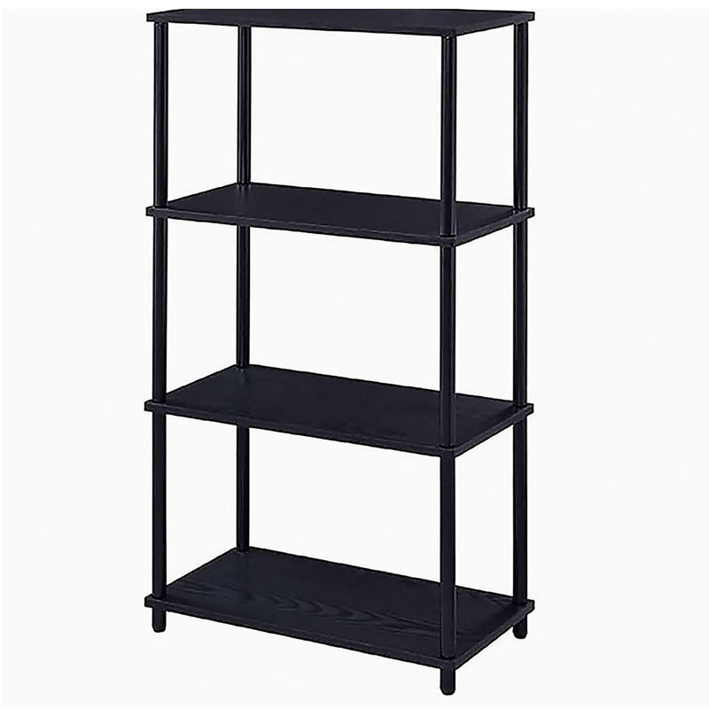 Bibliothèque noire avec 4 tablettes