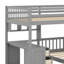 Lit superposé avec bureau, tiroirs et tablettes-278491462
