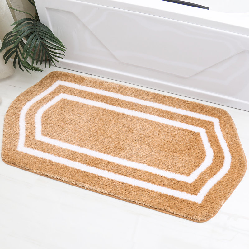 Tapis pour salle de bain Shilyn, Orange, L 24 po x L 48 po