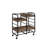 Black & Walnut Finish Serving Cart