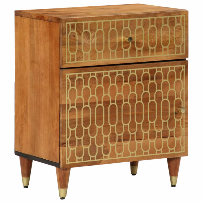 Abdurraheem 50 cm W Bedside Table, Brown