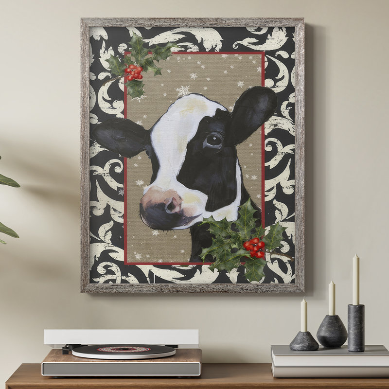 «County Christmas Farm I», reproduction encadrée - bois massif, H 30 po x l 24 po