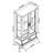 Lighted Curio Cabinet - Glass Display with 2 Doors, 1 Drawer & Adjustable Glass Shelves, Bulb Included-321991573