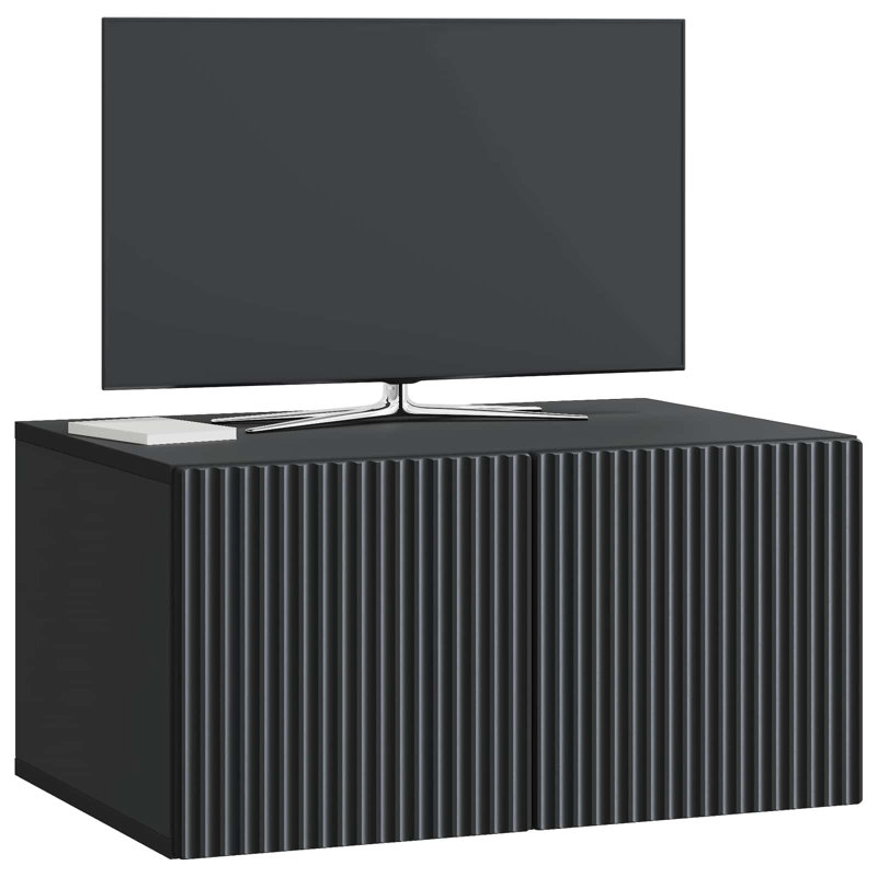 Unfinished TV Stand, 30cm H x 59.5cm L x 41cm W, Black