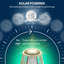 Solar Powered Integrated LED Metal Rattan Lamp