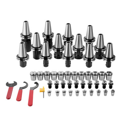 CAT40 Porte-pinces ER 16/32 Ensemble de pinces, 35 pièces, SLN FMB ER16 / 32 APU Porte-outils à ressorts avec 10 pinces et 3 clés, pour perceuse à perceuse