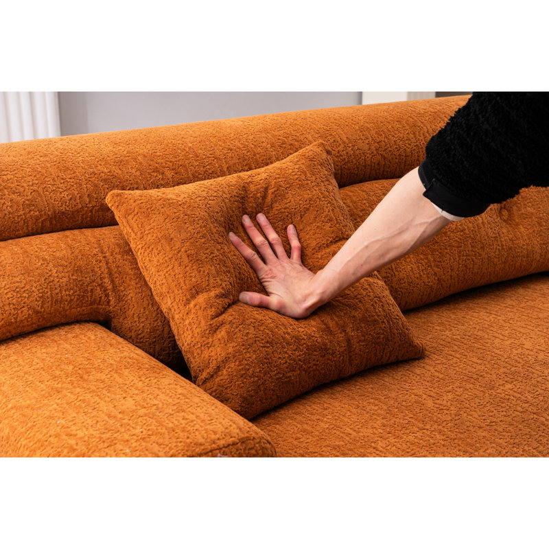 Canapé de compression orange confortable avec revêtement respirant pour la construction 4, Orange