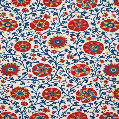 Tissu imprimé brodé Fergana
