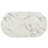 Silina 65" White Metal Marble Pattern Tempered Glass Dining Table