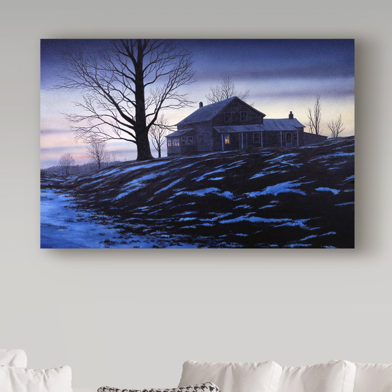 John Morrow 'Early Morning Light' Framed Canvas Art in Solid Wood Frame