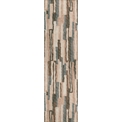 Tapis abstrait brun / beige Aramide