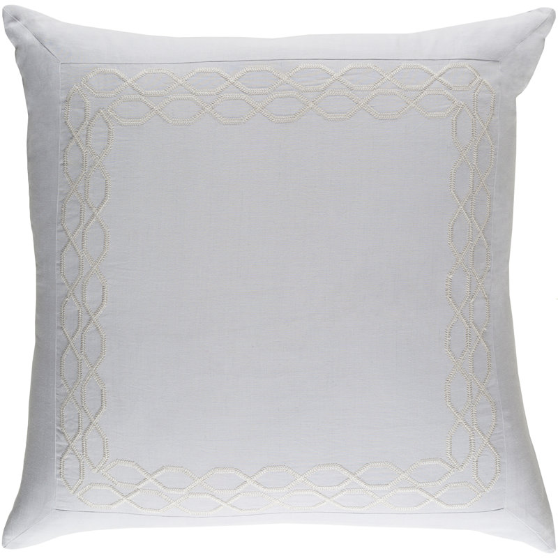 Afia Cotton Blend Geometric Sham Set, King, Lavender/White