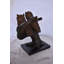 Statue de deux hiboux sur un tronc d'arbre en bronze - Taille: L 11 po x l 11 po x H 14 po.