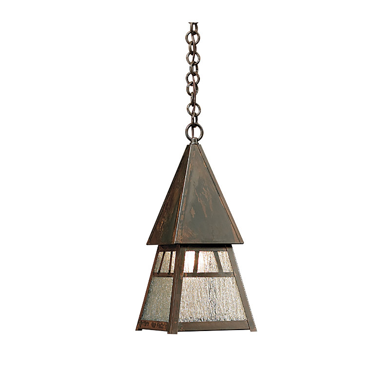 Dartmouth 1 - Light LED Outdoor Pendant, 22.5" H x 10.13" W, Antique Brass, Frosted