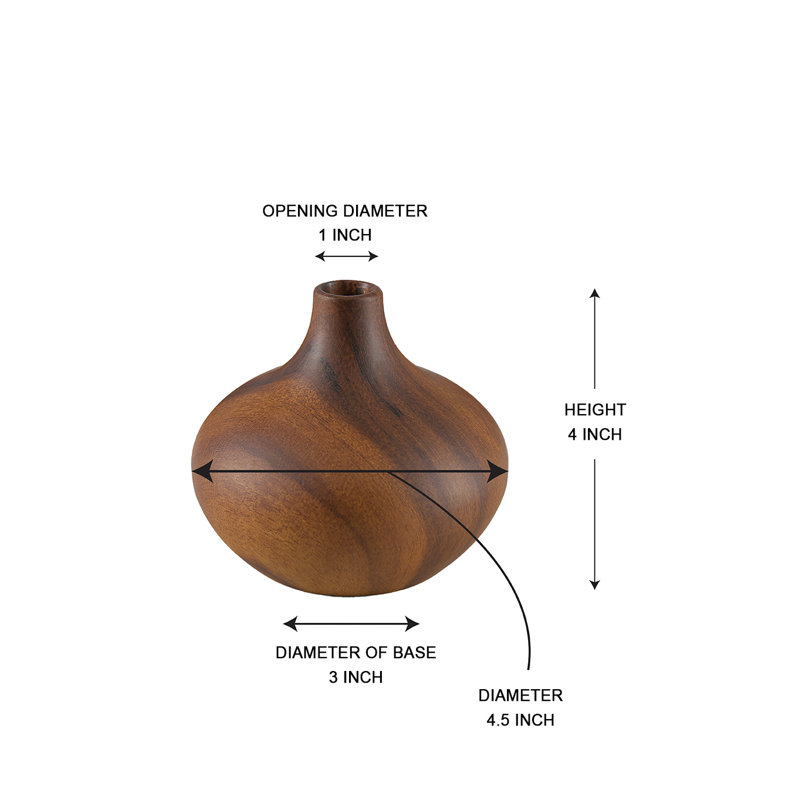  Vase en céramique à aspect bois, vase décoratif pour tige simple, décoration de maison, de mariage, de bureau, de café, 4,5 po de diamètre et 4 po de hauteur, paquet de 24