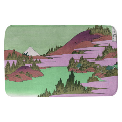 Tapis rectangulaire antidérapant pour salle de bain Clair the Lake at Hakone in Sagami