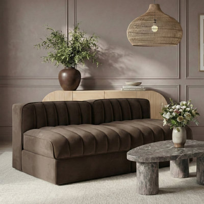 Tissu de performance en velours Rummi 2 pièces Canapé modulaire