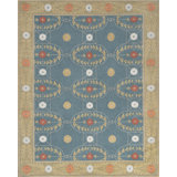 Athena Oriental Area Rug in Blue/Green/Yellow
