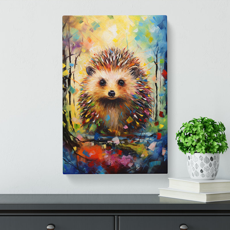 Hedgehog Expressionism No.2 - Wrapped Canvas, 76cm H x 50cm W x 3cm D