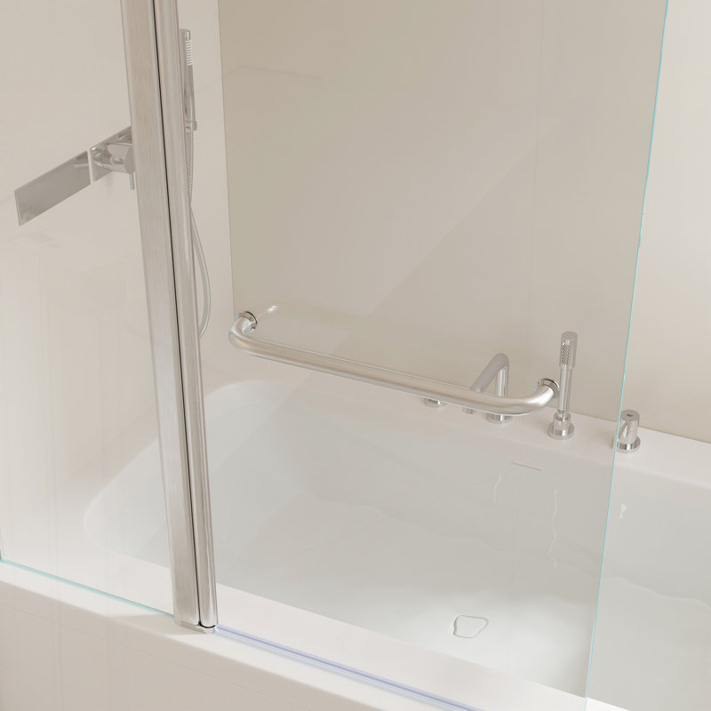Porte de douche à tige avancée avec verre trempé et finition en alliage d'aluminium pour une expérience de salle de bain améliorée
